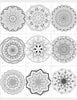 Mandala Coloring Pages 16 Hand Drawn Designs - Zentangle, Adult Coloring Pages, Antistress, Art Therapy" - 8.5x11 inches digital download - Blululi