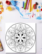 Mandala Coloring Pages 16 Hand Drawn Designs - Zentangle, Adult Coloring Pages, Antistress, Art Therapy" - 8.5x11 inches digital download - Blululi