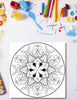 Mandala Coloring Pages 16 Hand Drawn Designs - Zentangle, Adult Coloring Pages, Antistress, Art Therapy" - 8.5x11 inches digital download - Blululi