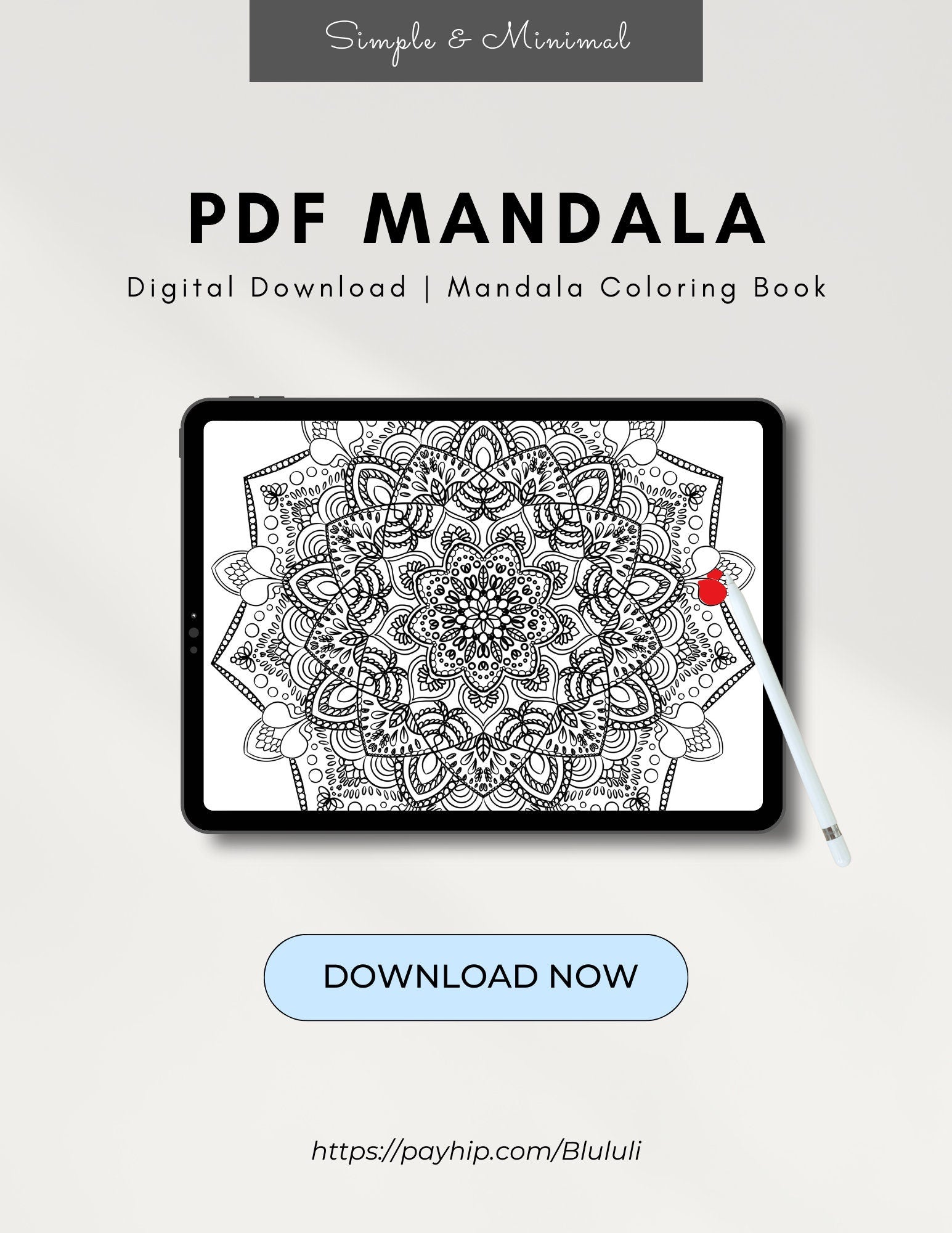 Mandala Coloring Pages 16 Hand Drawn Designs - Zentangle, Adult Coloring Pages, Antistress, Art Therapy" - 8.5x11 inches digital download - Blululi