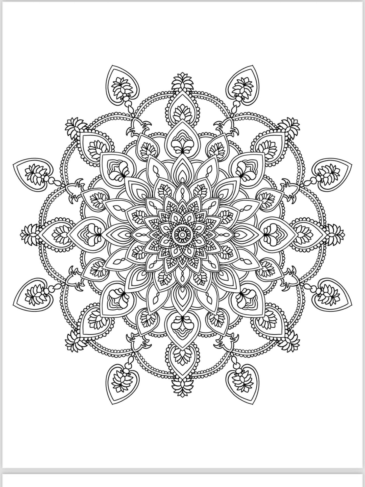 Mandala Coloring Pages - 16 Unique Hand - Drawn Designs digital download - Blululi