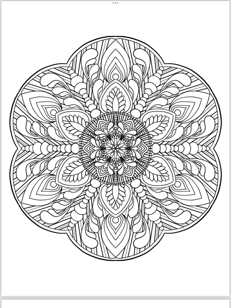 Mandala Coloring Pages - 16 Unique Hand - Drawn Designs digital download - Blululi