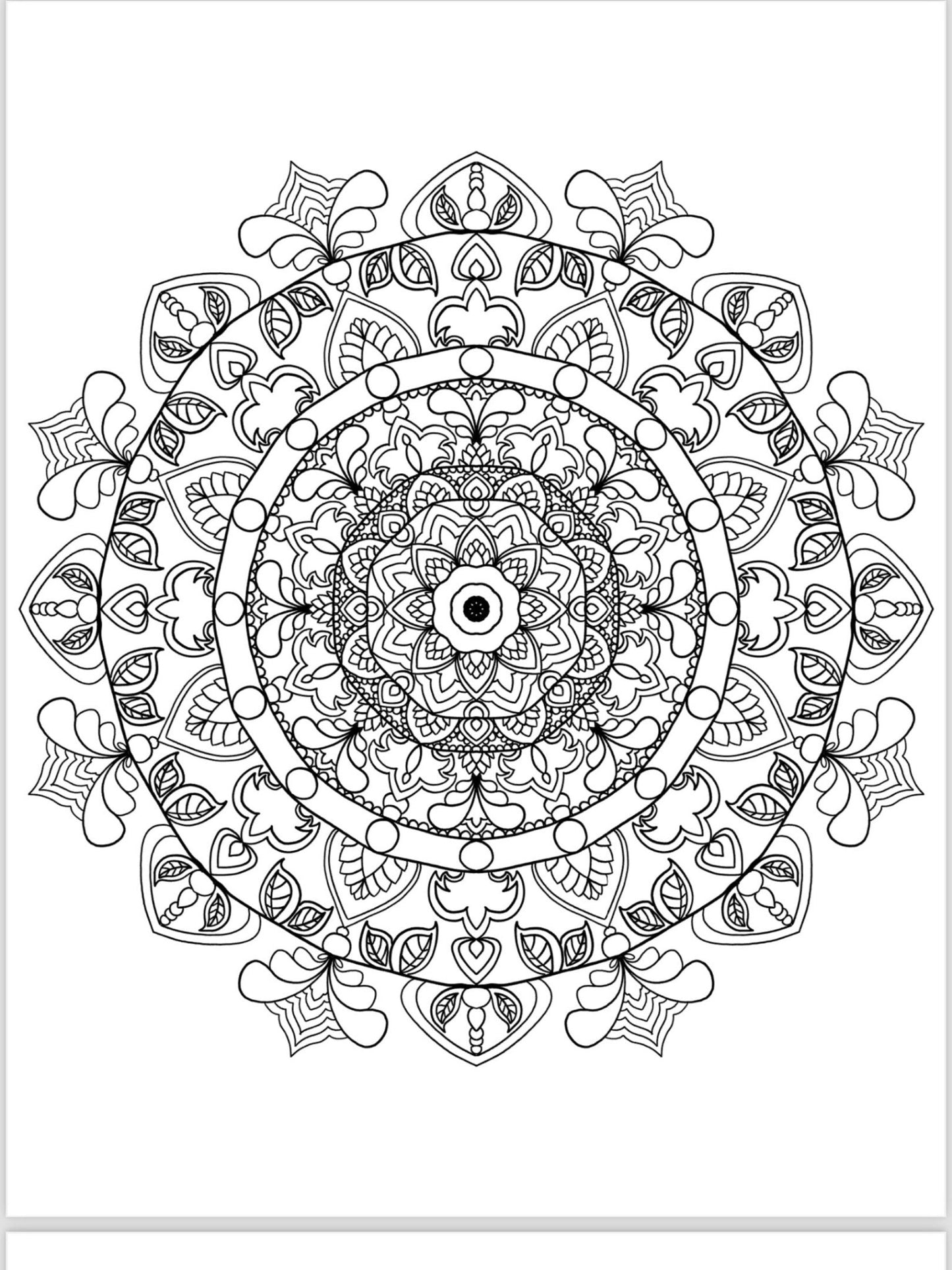 Mandala Coloring Pages - 16 Unique Hand - Drawn Designs digital download - Blululi