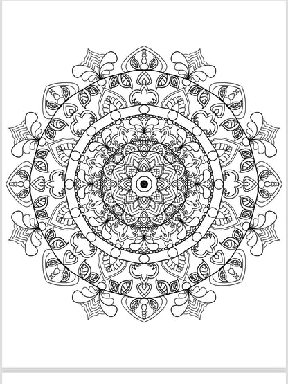 Mandala Coloring Pages - 16 Unique Hand - Drawn Designs digital download - Blululi