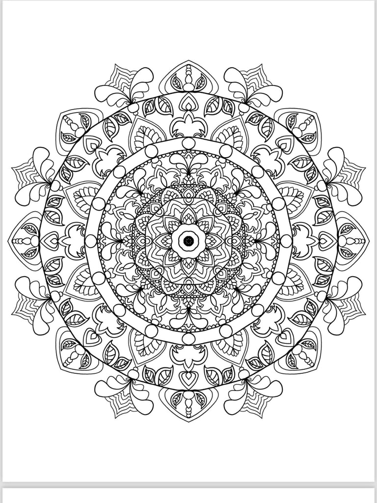 Mandala Coloring Pages - 16 Unique Hand - Drawn Designs digital download - Blululi