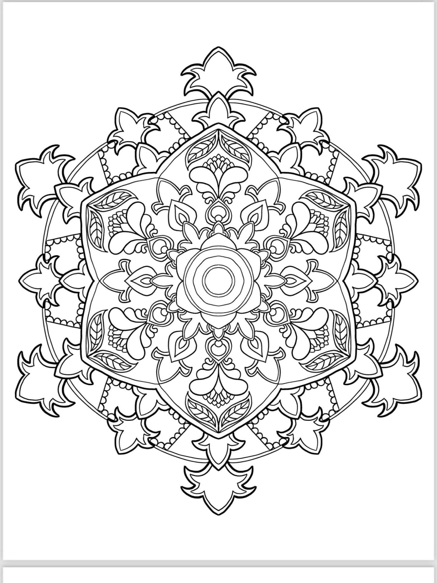 Mandala Coloring Pages - 16 Unique Hand - Drawn Designs digital download - Blululi