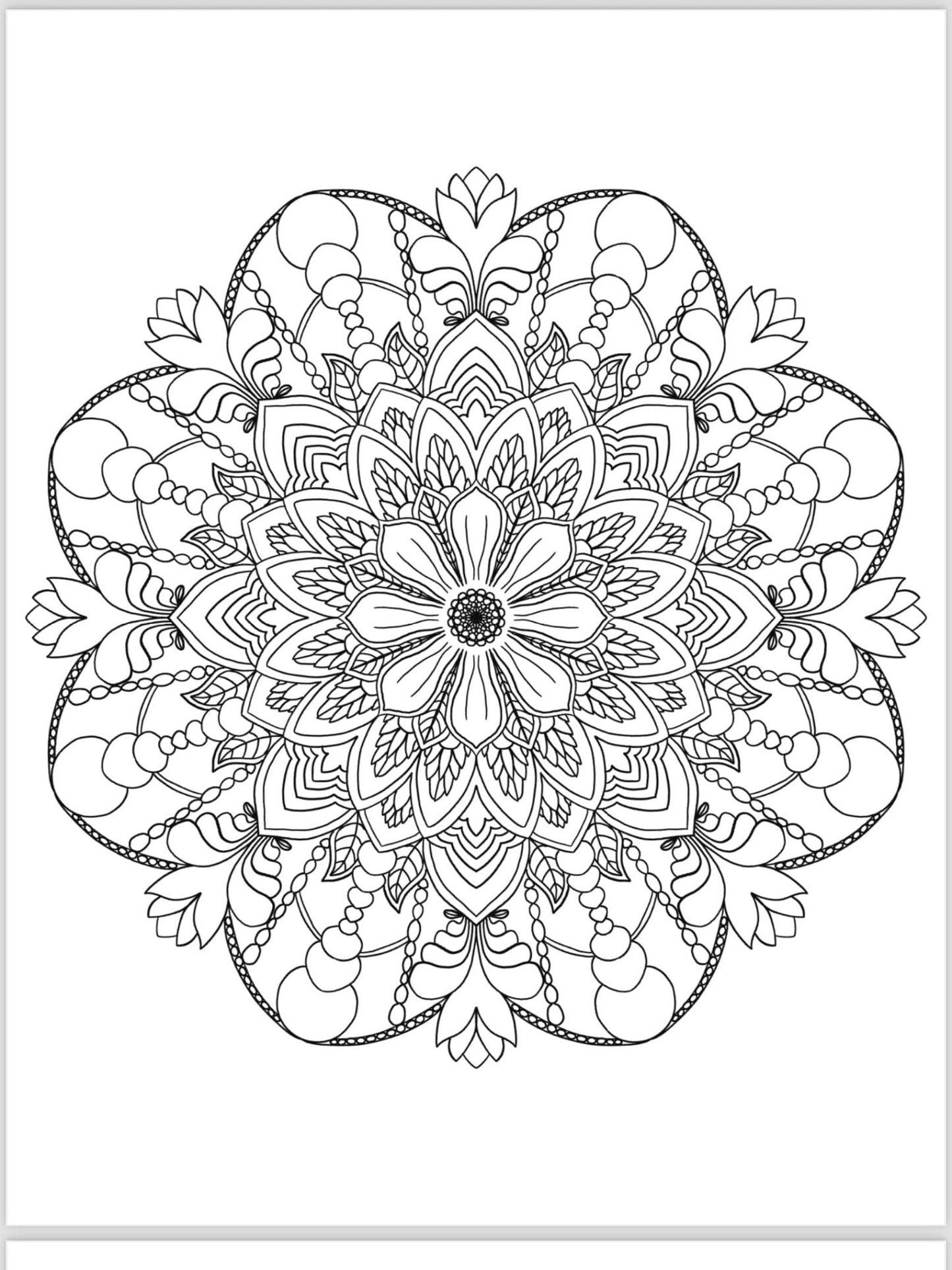 Mandala Coloring Pages - 16 Unique Hand - Drawn Designs digital download - Blululi