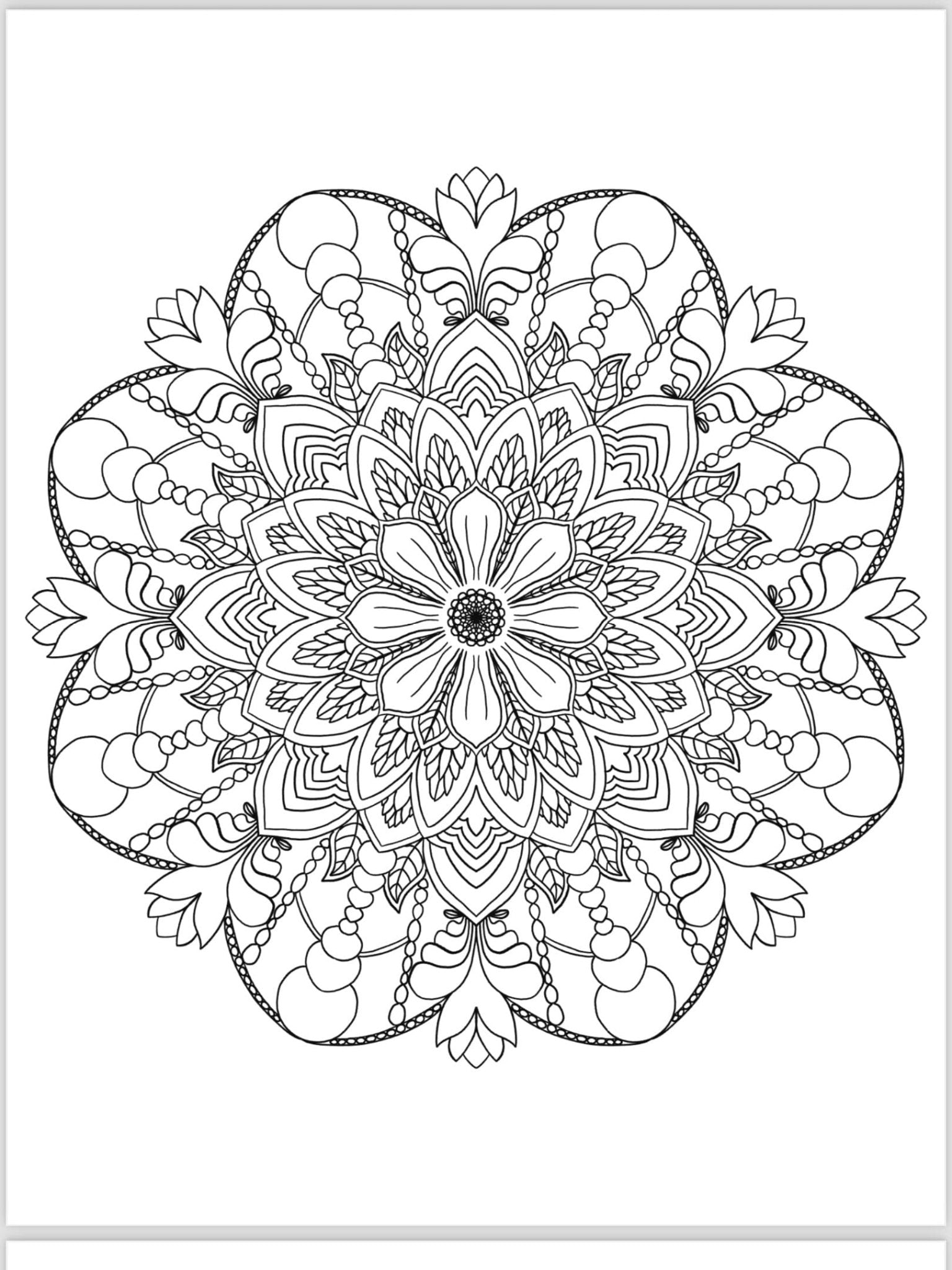 Mandala Coloring Pages - 16 Unique Hand - Drawn Designs digital download - Blululi