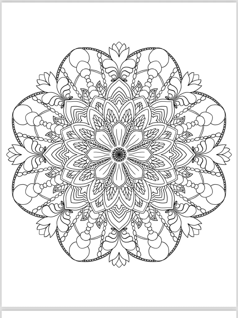 Mandala Coloring Pages - 16 Unique Hand - Drawn Designs digital download - Blululi