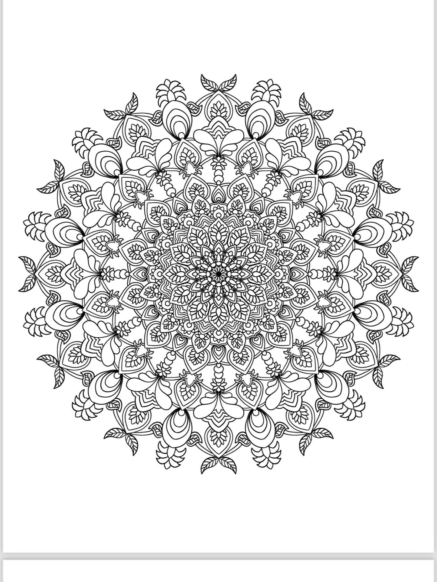 Mandala Coloring Pages - 16 Unique Hand - Drawn Designs digital download - Blululi