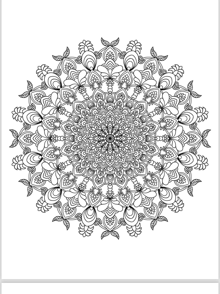 Mandala Coloring Pages - 16 Unique Hand - Drawn Designs digital download - Blululi