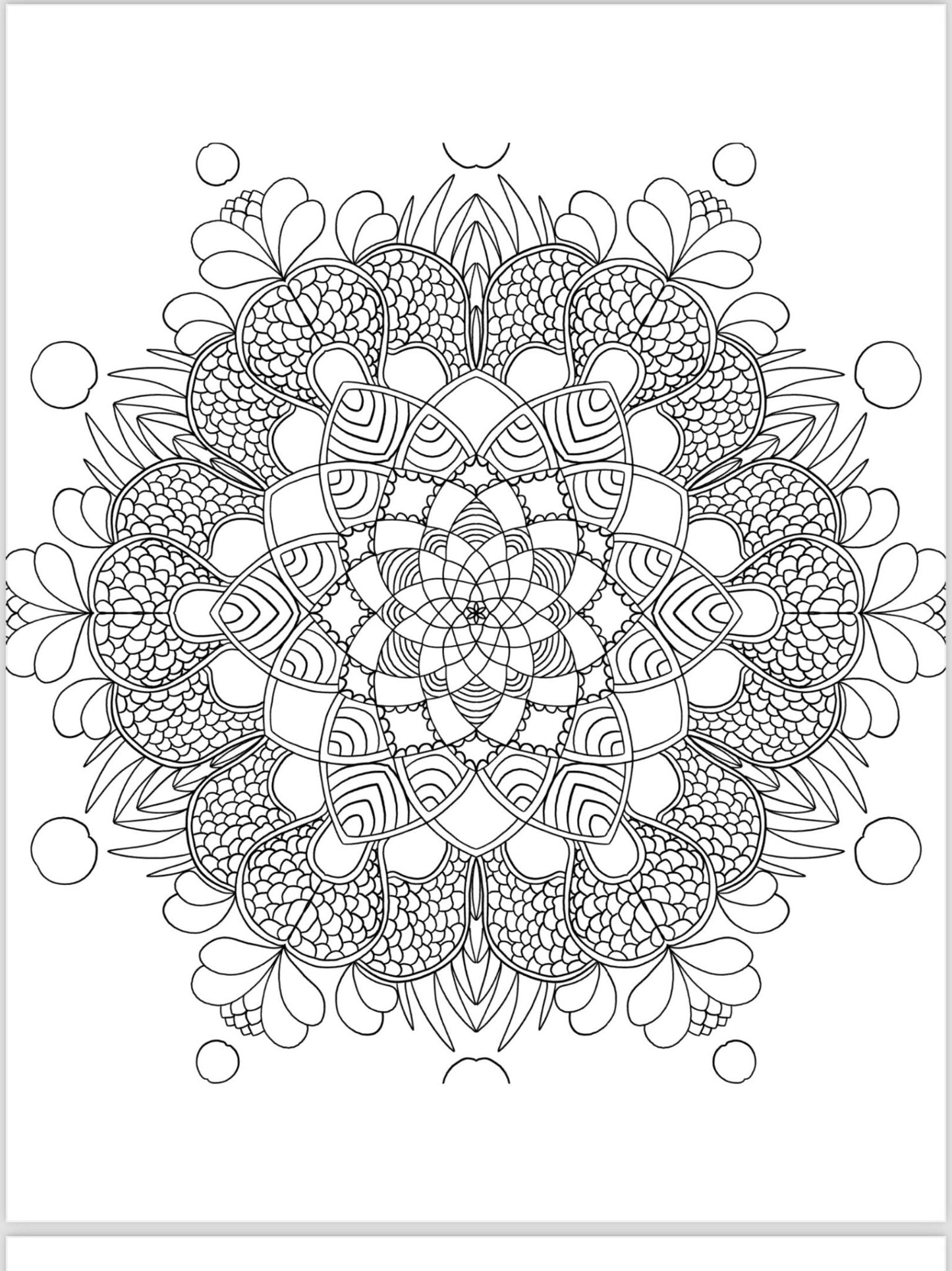 Mandala Coloring Pages - 16 Unique Hand - Drawn Designs digital download - Blululi