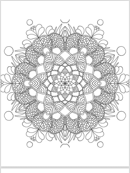 Mandala Coloring Pages - 16 Unique Hand - Drawn Designs digital download - Blululi