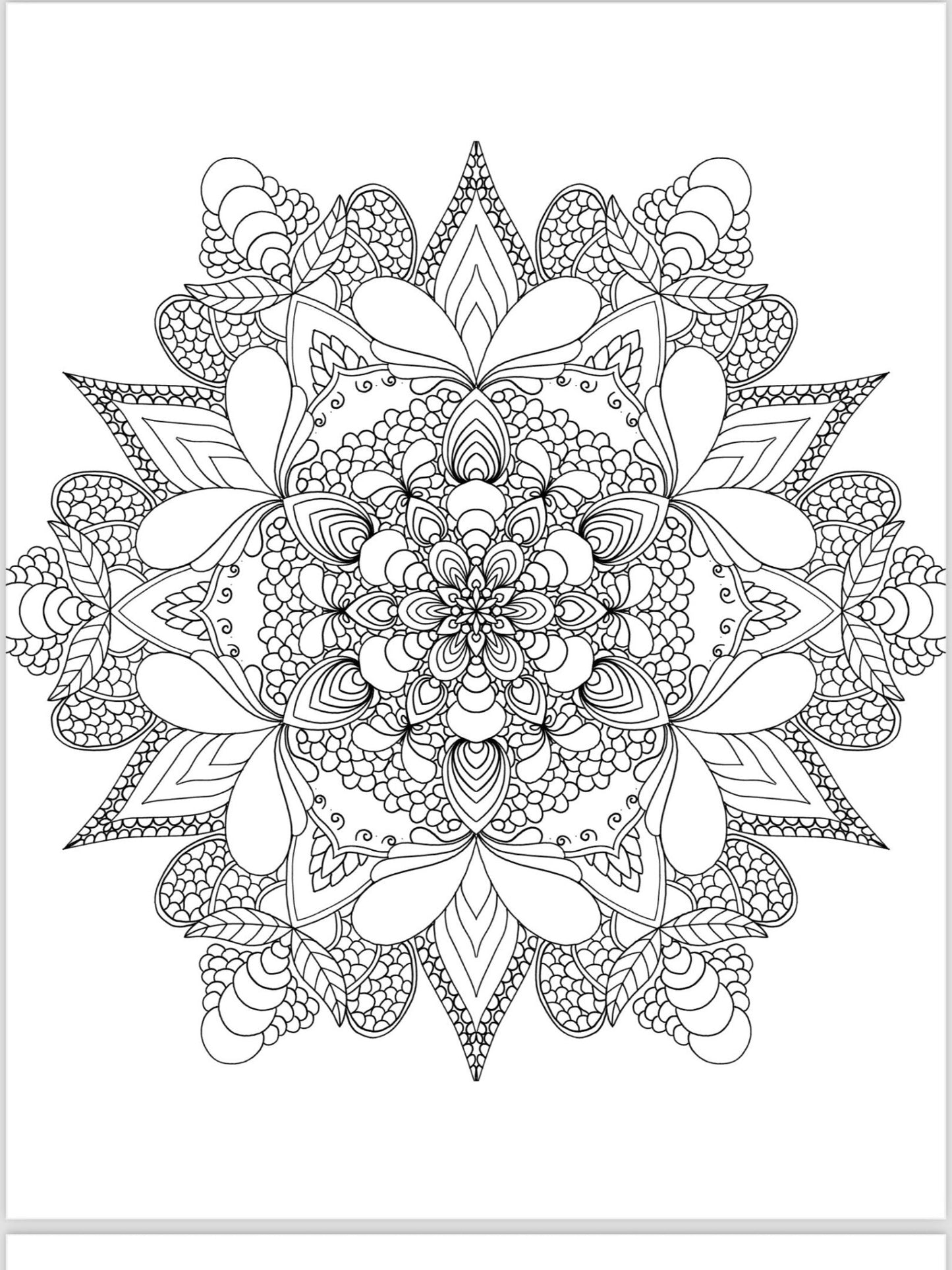 Mandala Coloring Pages - 16 Unique Hand - Drawn Designs digital download - Blululi