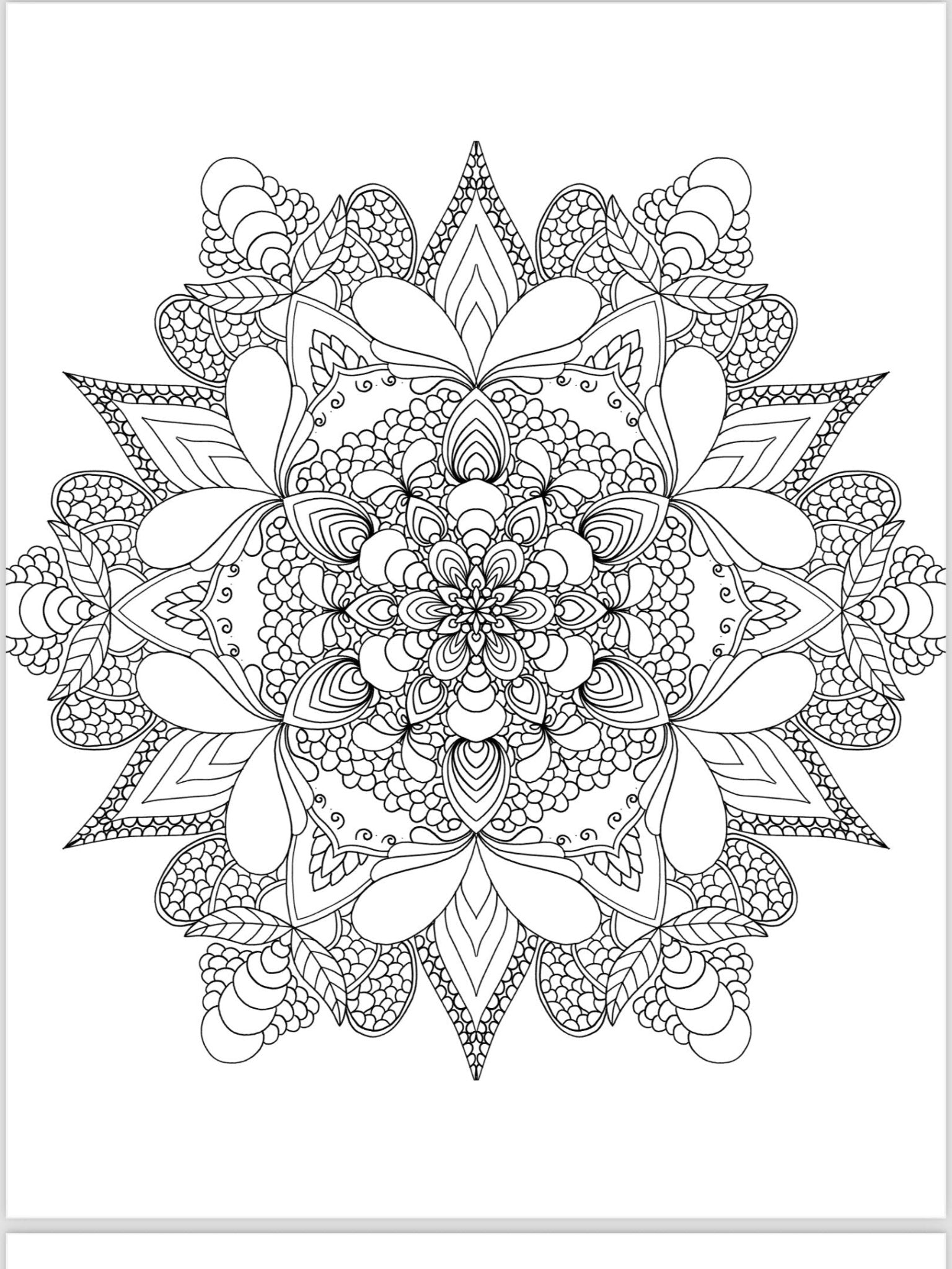 Mandala Coloring Pages - 16 Unique Hand - Drawn Designs digital download - Blululi