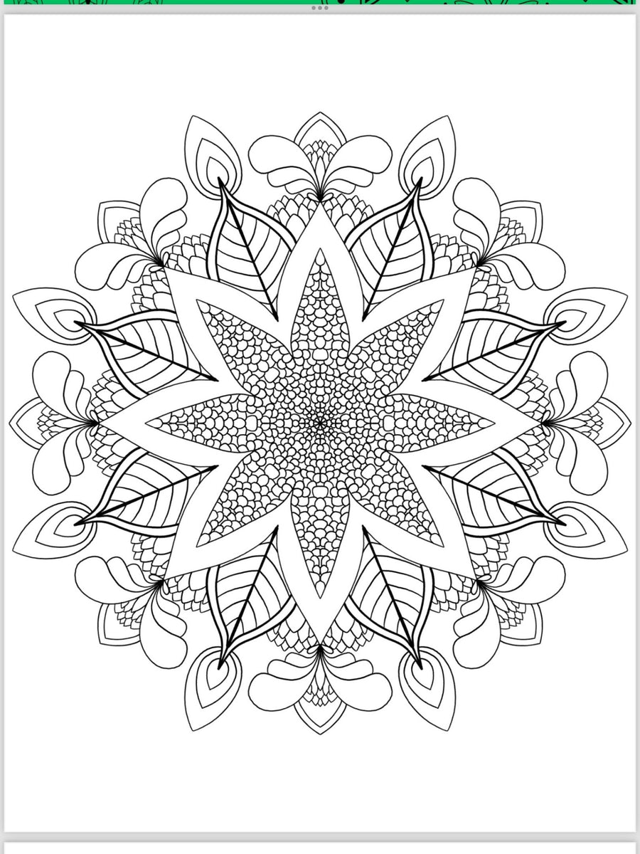Mandala Coloring Pages - 16 Unique Hand - Drawn Designs digital download - Blululi
