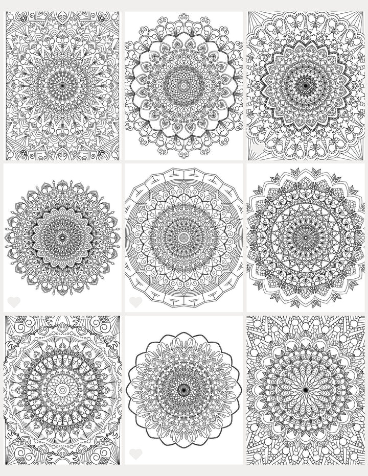 Mandala Coloring Pages volume 6 - 16 Hand Drawn Designs - Pattern Mandala, Adult Coloring Pages,Antistress,Art Therapy,stoner Coloring page digital download - Blululi