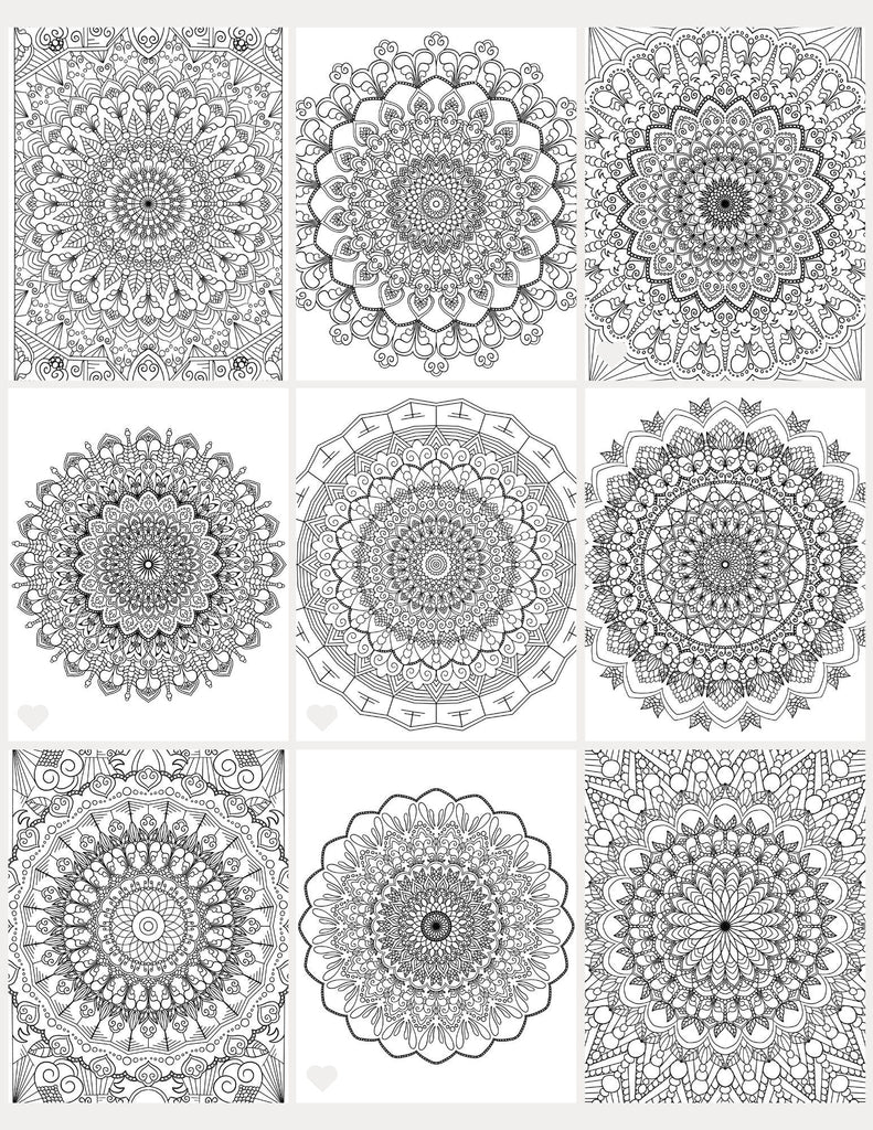 Mandala Coloring Pages volume 6 - 16 Hand Drawn Designs - Pattern Mandala, Adult Coloring Pages,Antistress,Art Therapy,stoner Coloring page digital download - Blululi