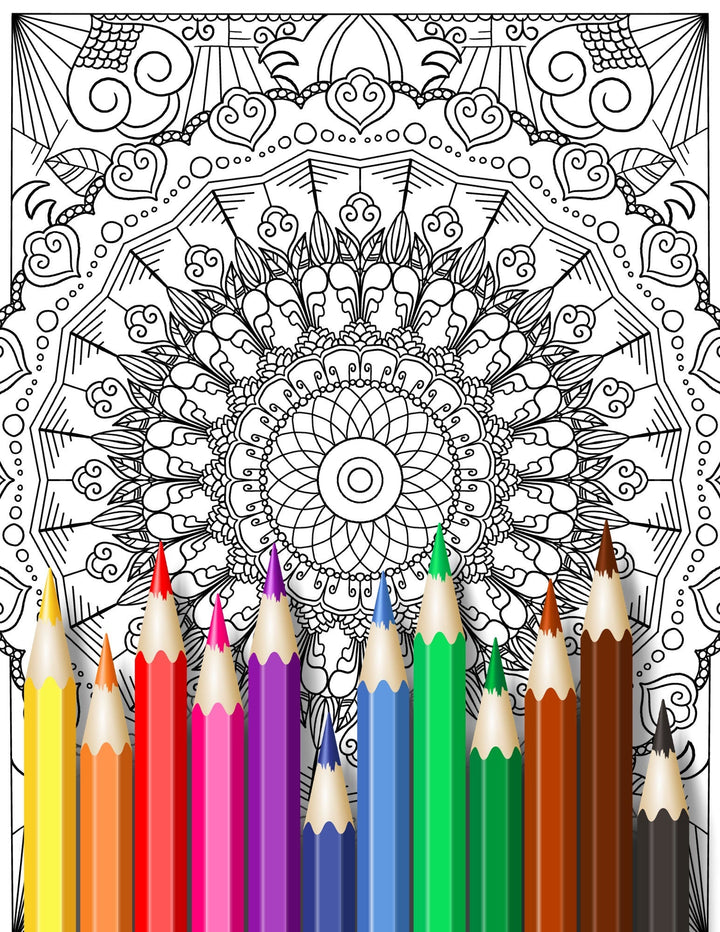 Mandala Coloring Pages volume 6 - 16 Hand Drawn Designs - Pattern Mandala, Adult Coloring Pages,Antistress,Art Therapy,stoner Coloring page digital download - Blululi