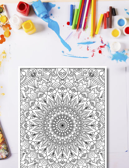 Mandala Coloring Pages Volume 6 - 8.5 x 11 inches digital download - Blululi