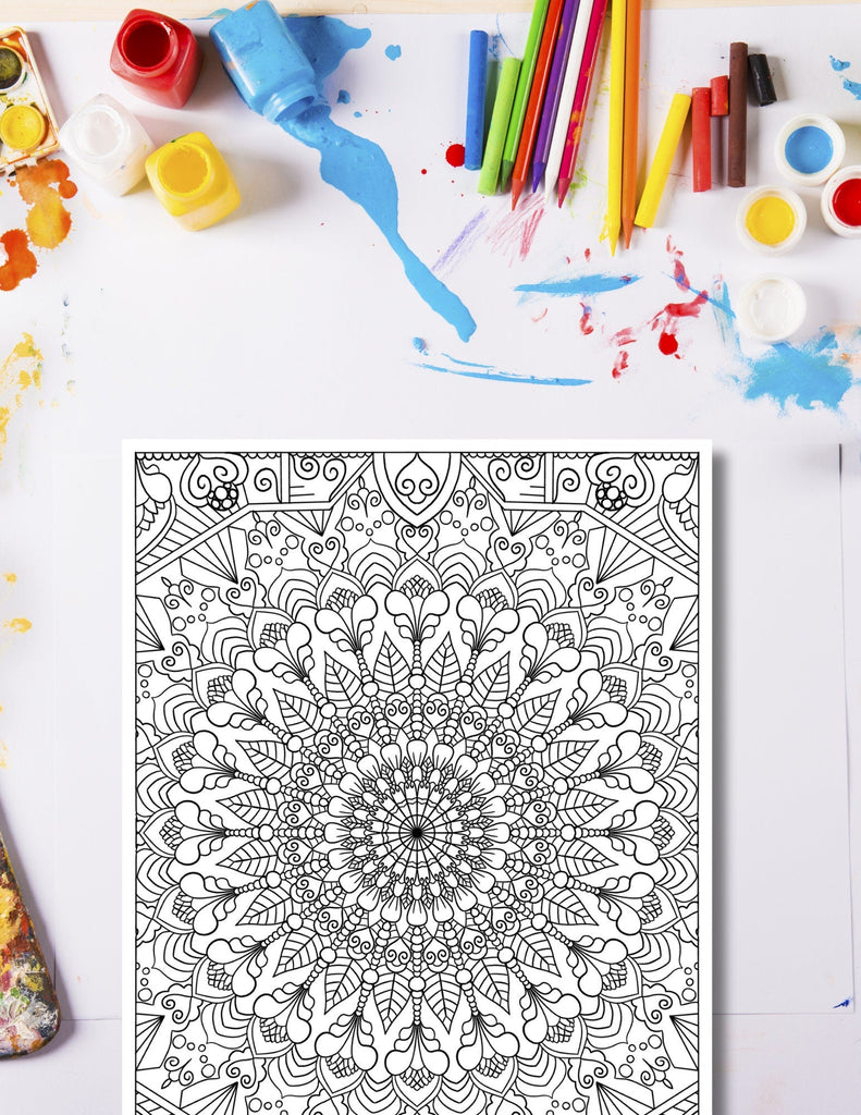 Mandala Coloring Pages Volume 6 - 8.5 x 11 inches digital download - Blululi