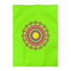 Mandala Duvet Cover for Kids' Bed - Hand - drawn Stars and Spirals - Vibrant Green - Fun and Colorful Spring Flower Design - Blululi