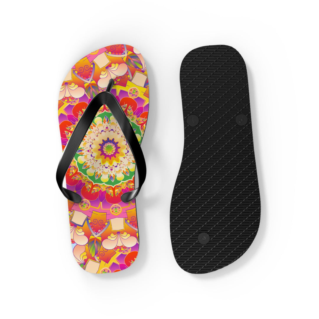 Mandala Flip Flops: Colorful & Intricate Design Shoes - Blululi