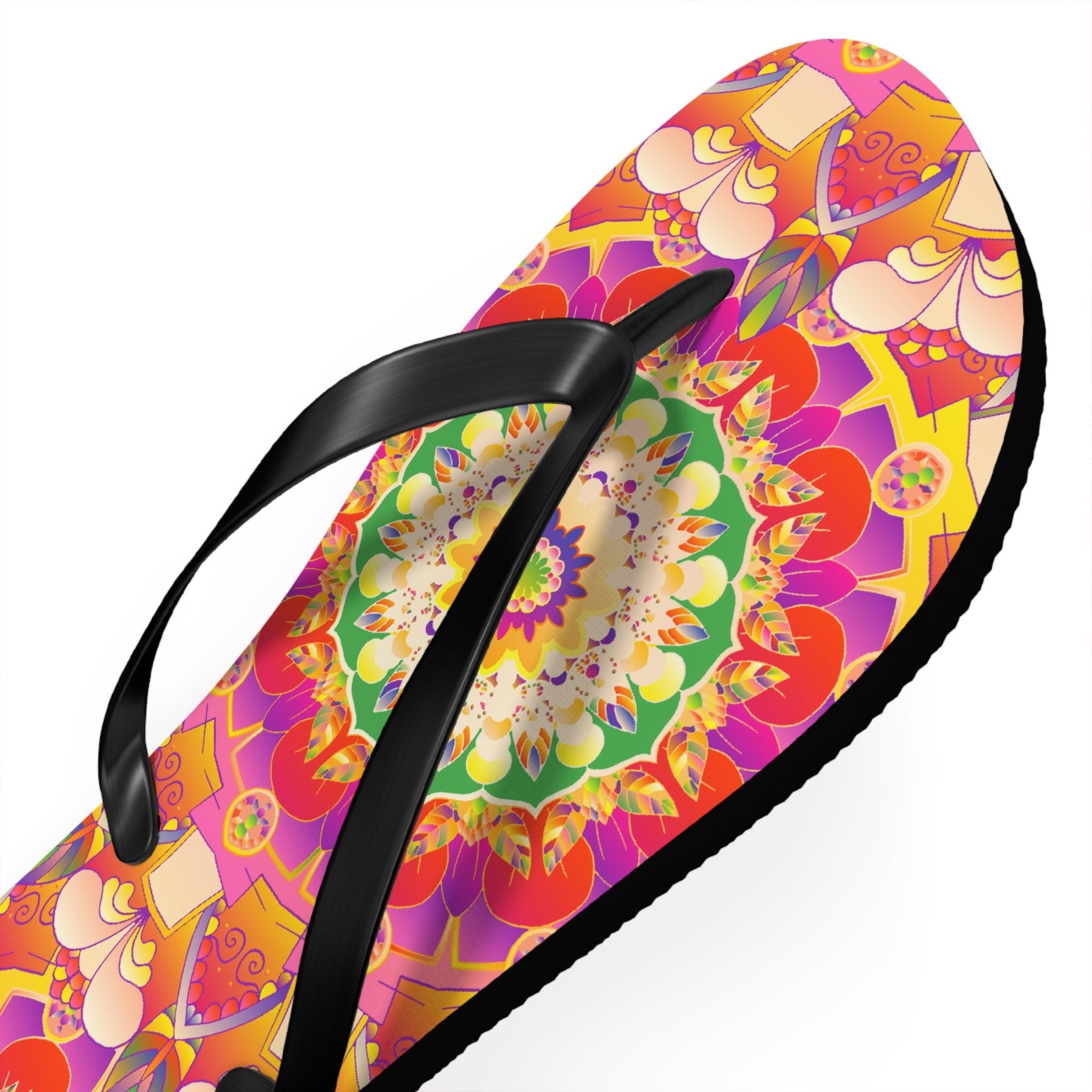 Mandala Flip Flops: Colorful & Intricate Design Shoes - Blululi