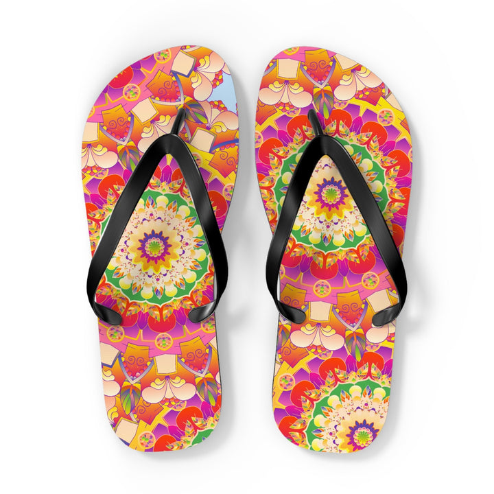 Mandala Flip Flops: Colorful & Intricate Design Shoes - Blululi