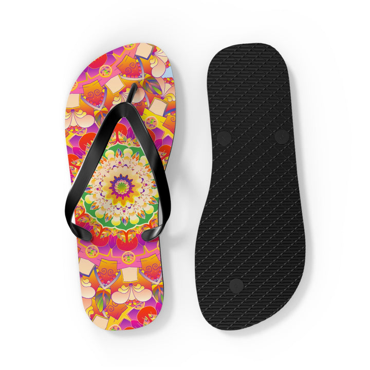 Mandala Flip Flops: Colorful & Intricate Design Shoes - Blululi