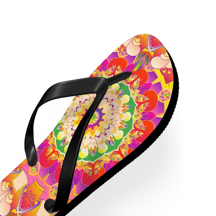 Mandala Flip Flops: Colorful & Intricate Design Shoes - Blululi