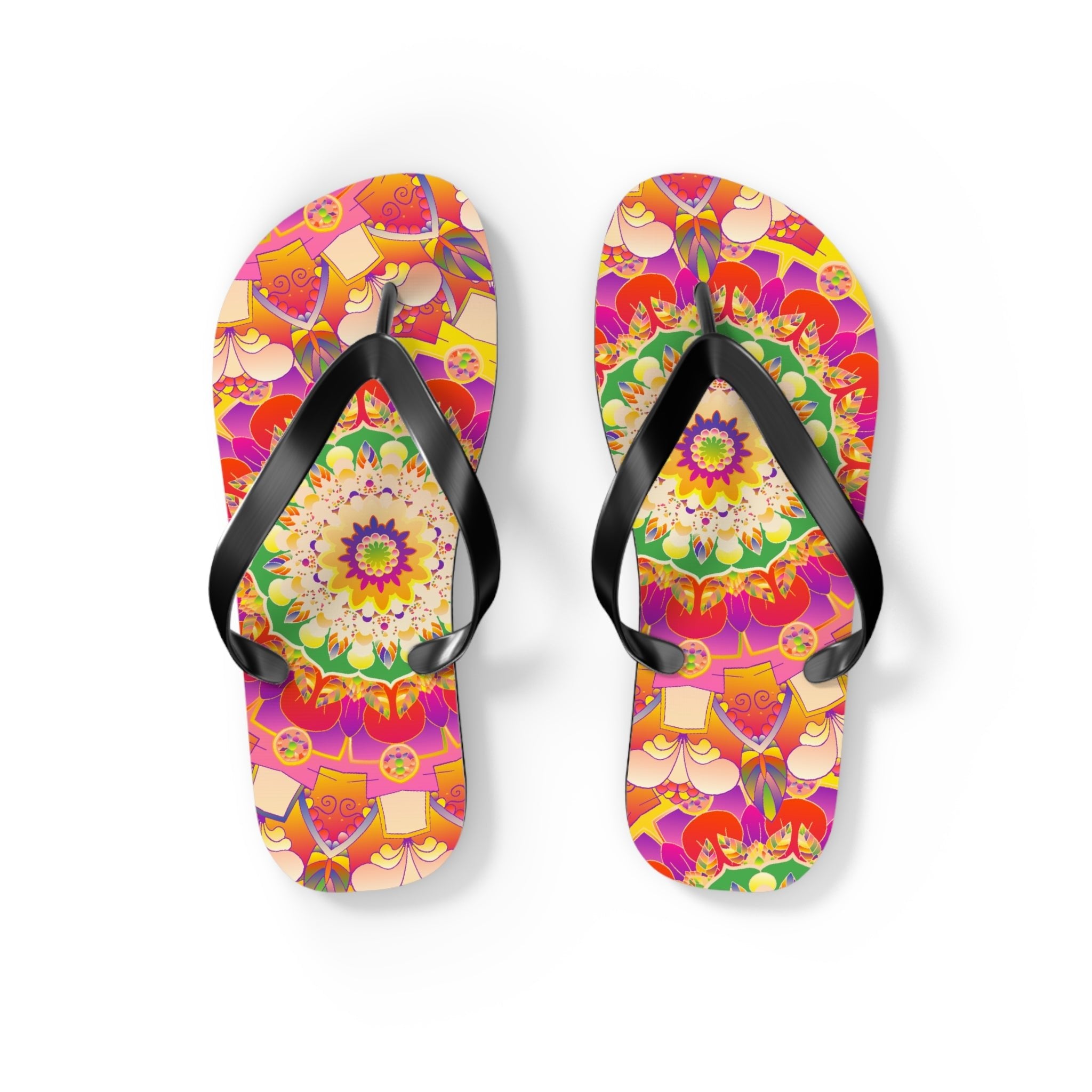 Mandala Flip Flops: Colorful & Intricate Design Shoes - Blululi