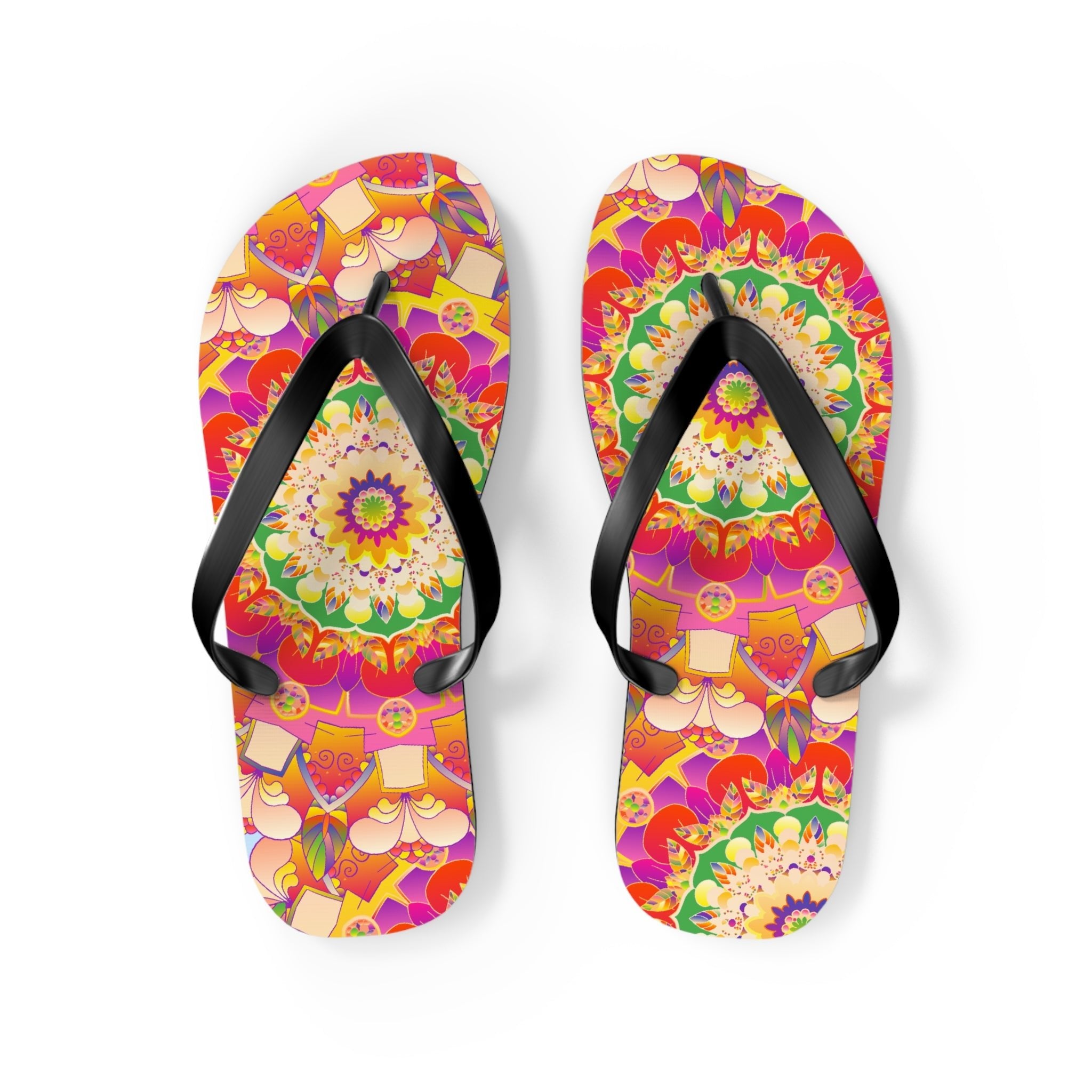 Mandala Flip Flops: Colorful & Intricate Design Shoes - Blululi