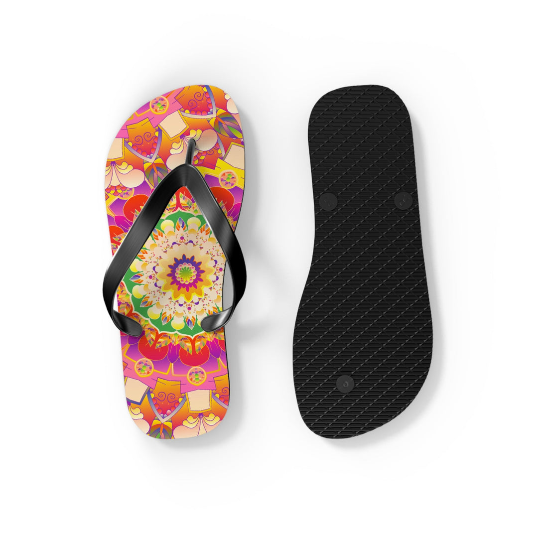 Mandala Flip Flops: Colorful & Intricate Design Shoes - Blululi