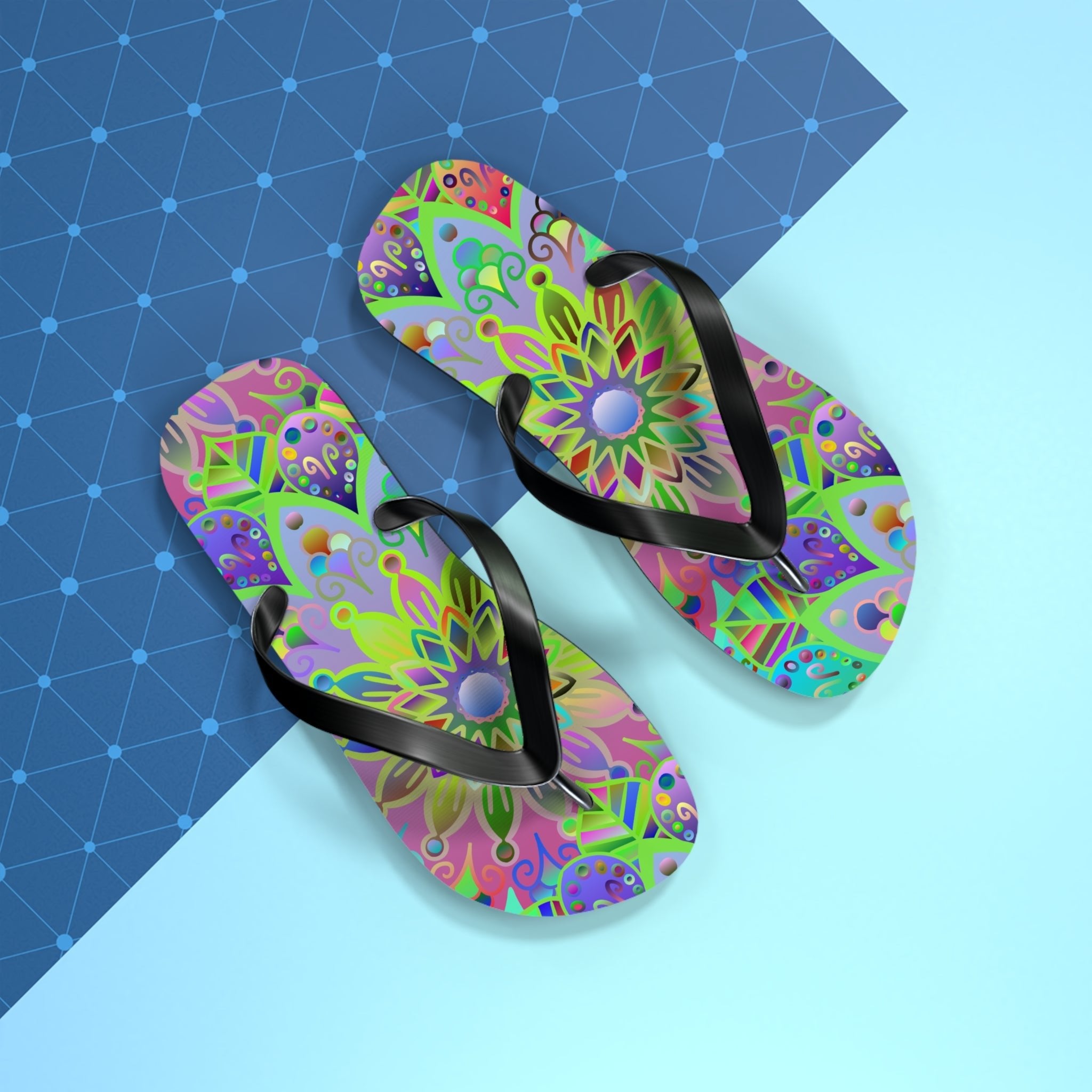 Mandala Flip Flops Shoes - Blululi