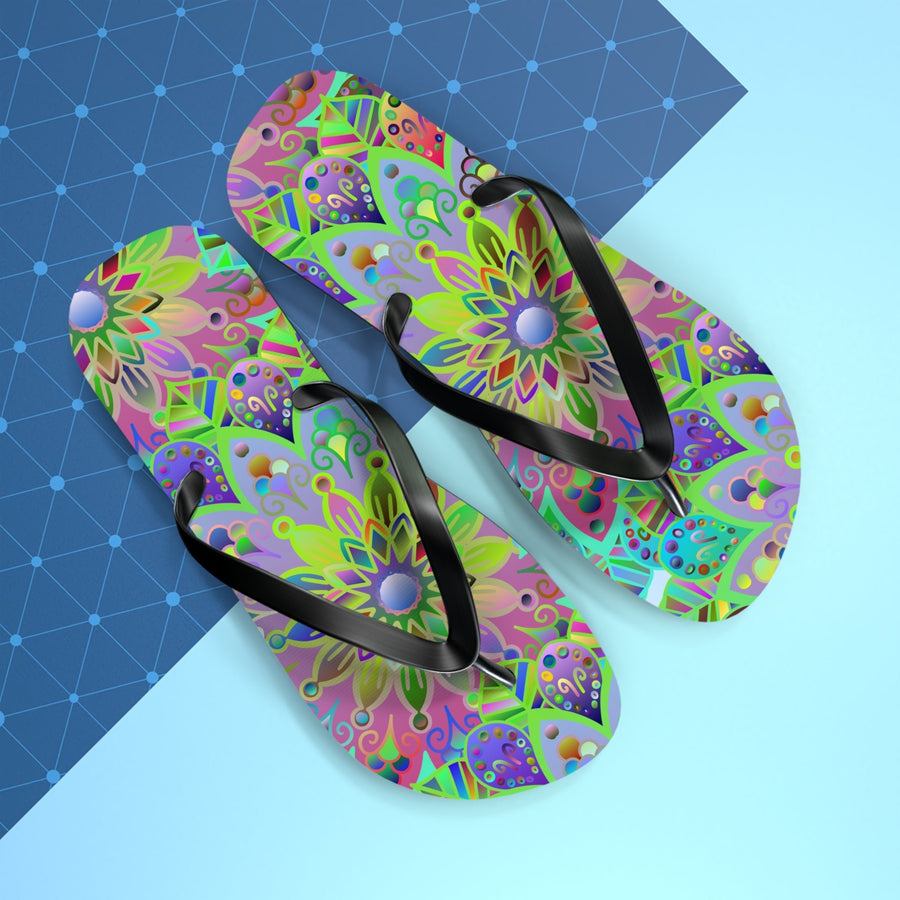 Mandala Flip Flops Shoes - Blululi