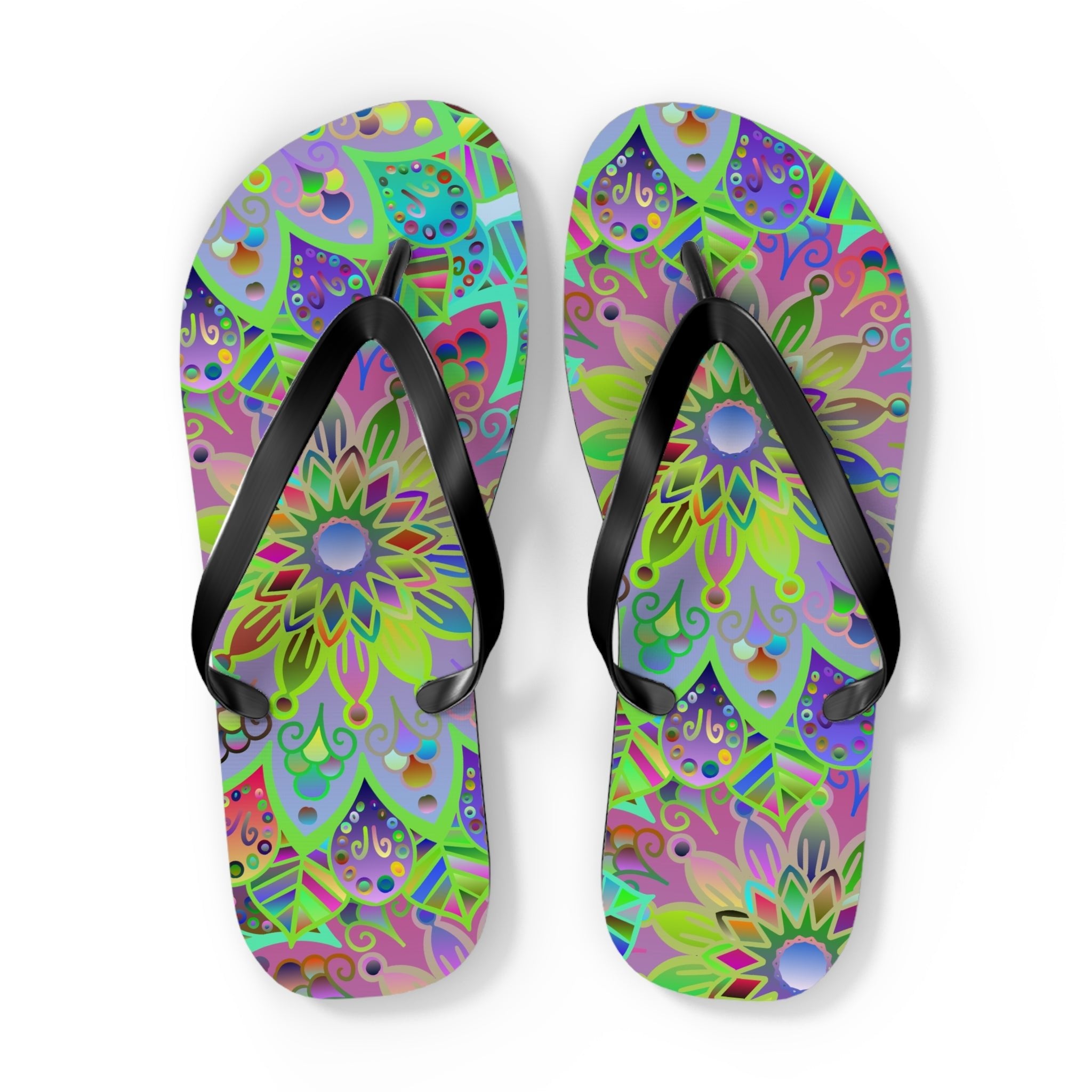 Mandala Flip Flops Shoes - Blululi