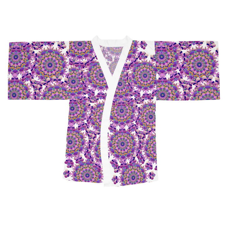 Mandala Floral Kimono Robe - Hand Drawn Art All Over Prints - Blululi