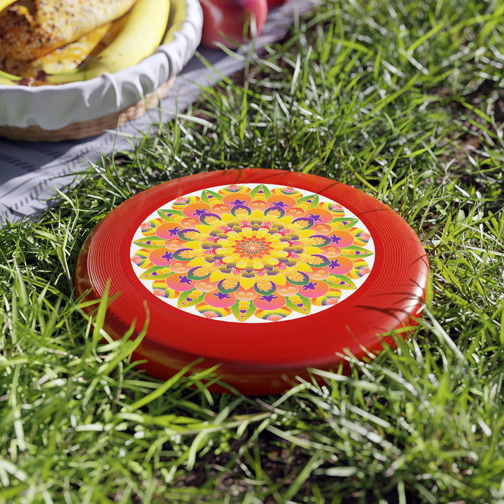 Mandala Frisbee: Vibrant Sunburst Design Accessories - Blululi