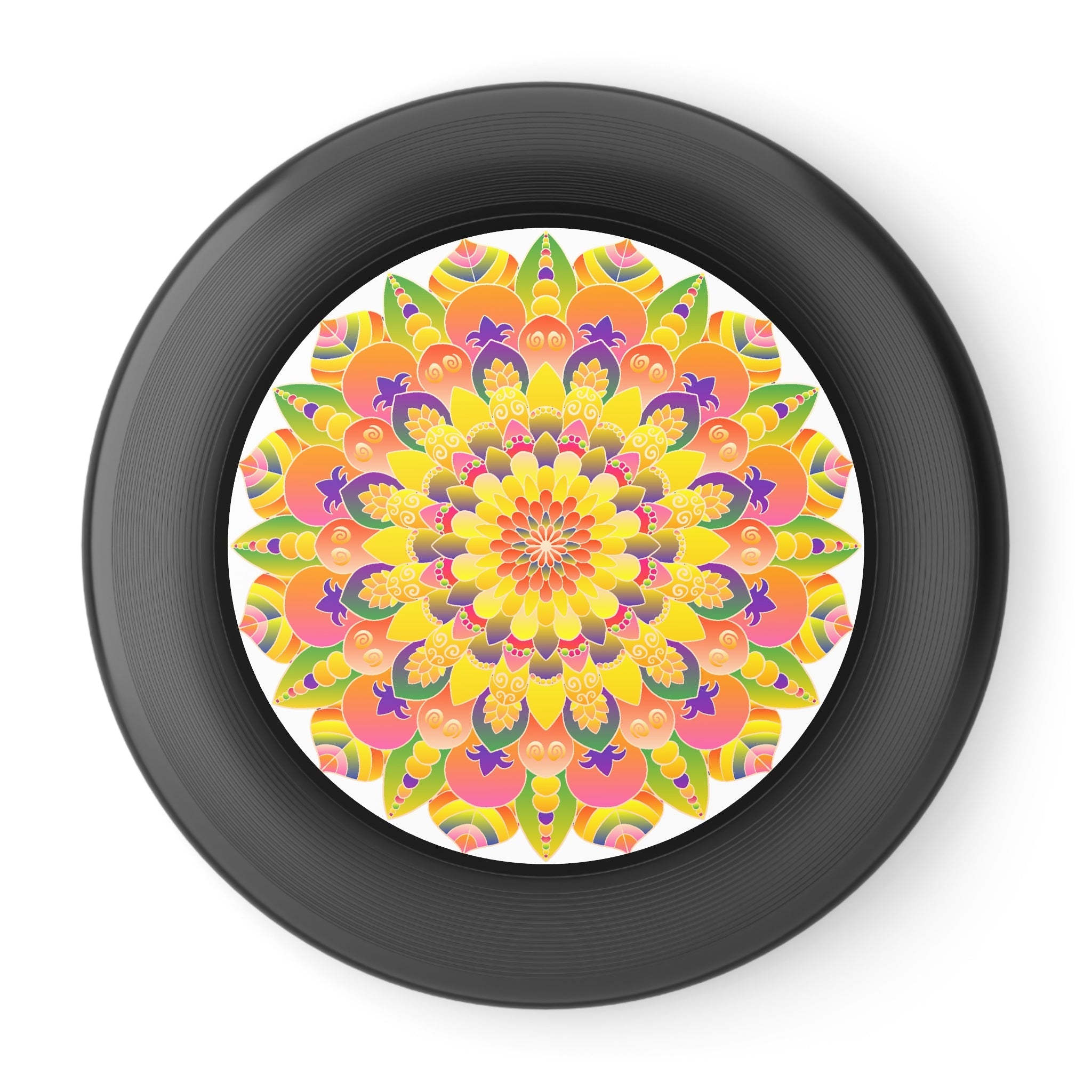 Mandala Frisbee: Vibrant Sunburst Design Accessories - Blululi