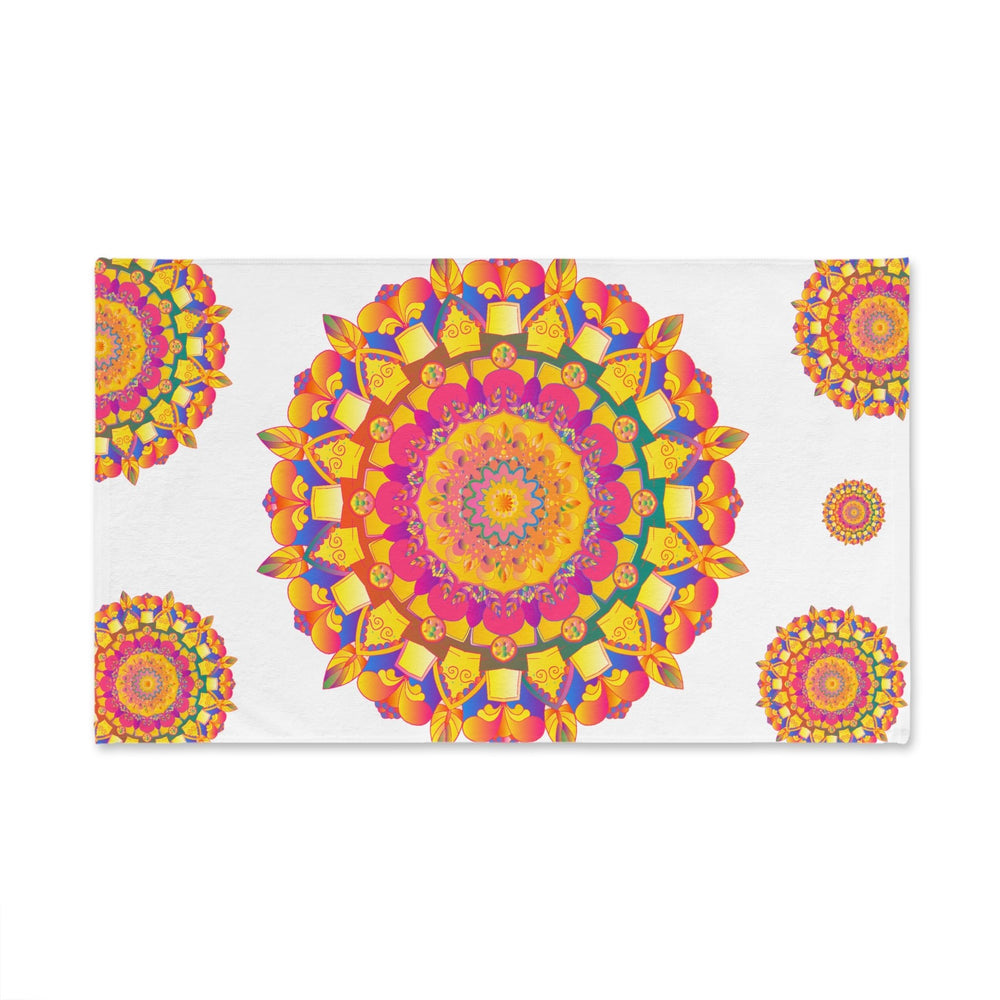 Mandala Hand Towel - Colorful Geometric Design Home Decor - Blululi
