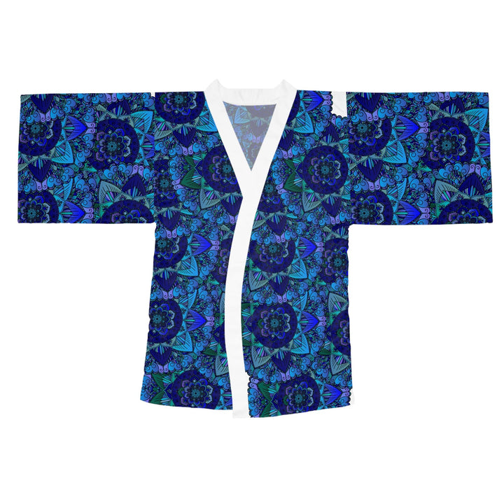 Mandala Kimono Robe - Blue, Green, Purple All Over Prints - Blululi