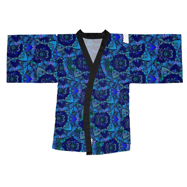 Mandala Kimono Robe - Blue, Green, Purple All Over Prints - Blululi