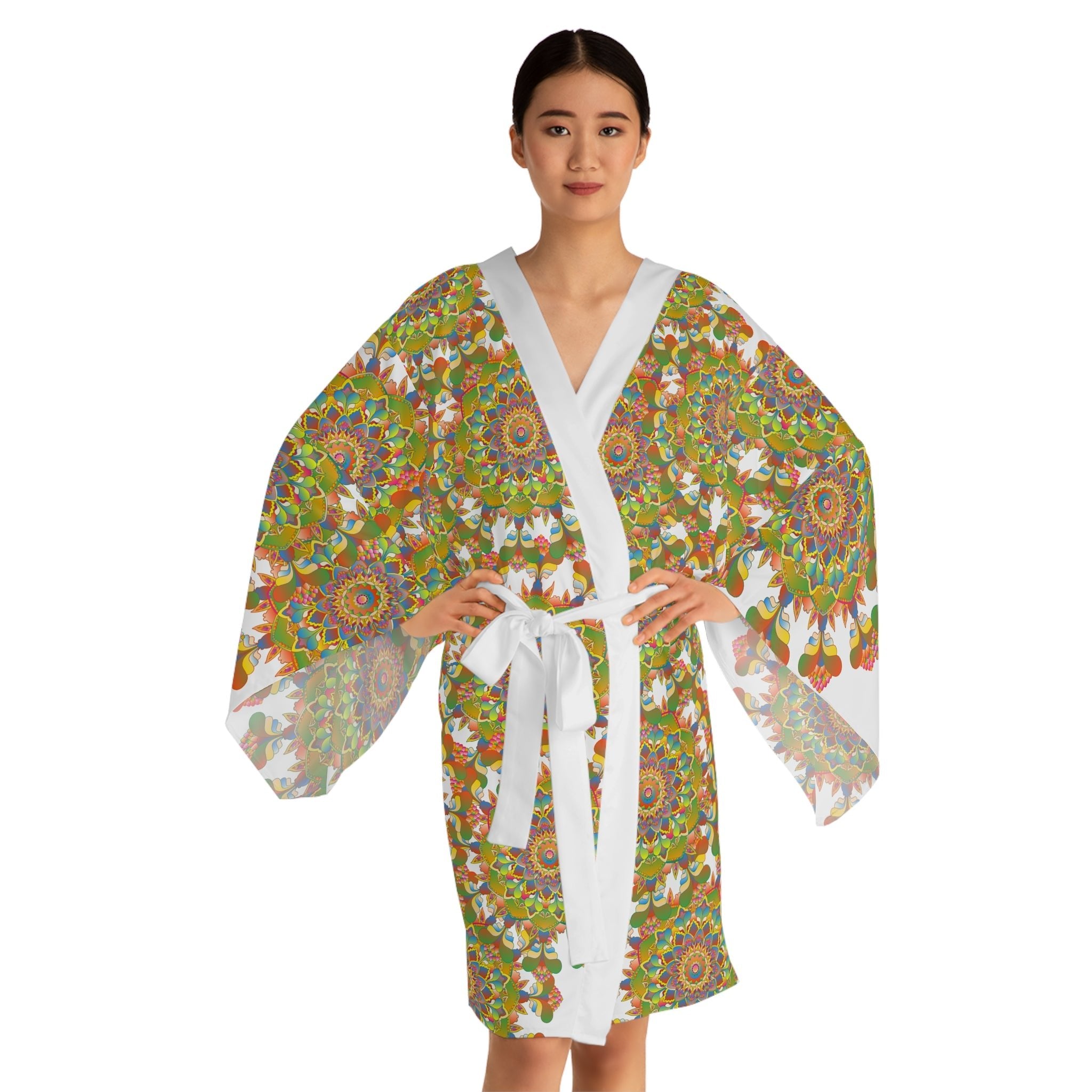 Mandala Kimono Robe - Colorful Abstract Art All Over Prints - Blululi