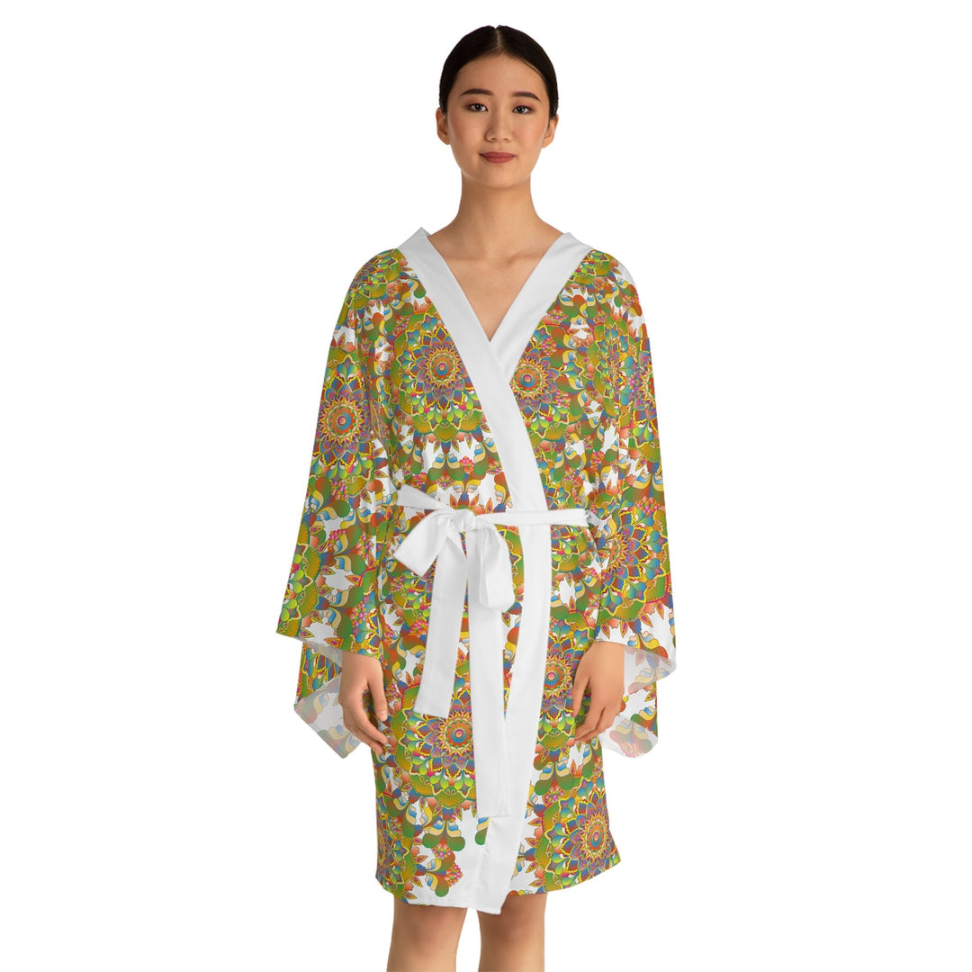 Mandala Kimono Robe - Colorful Abstract Art All Over Prints - Blululi