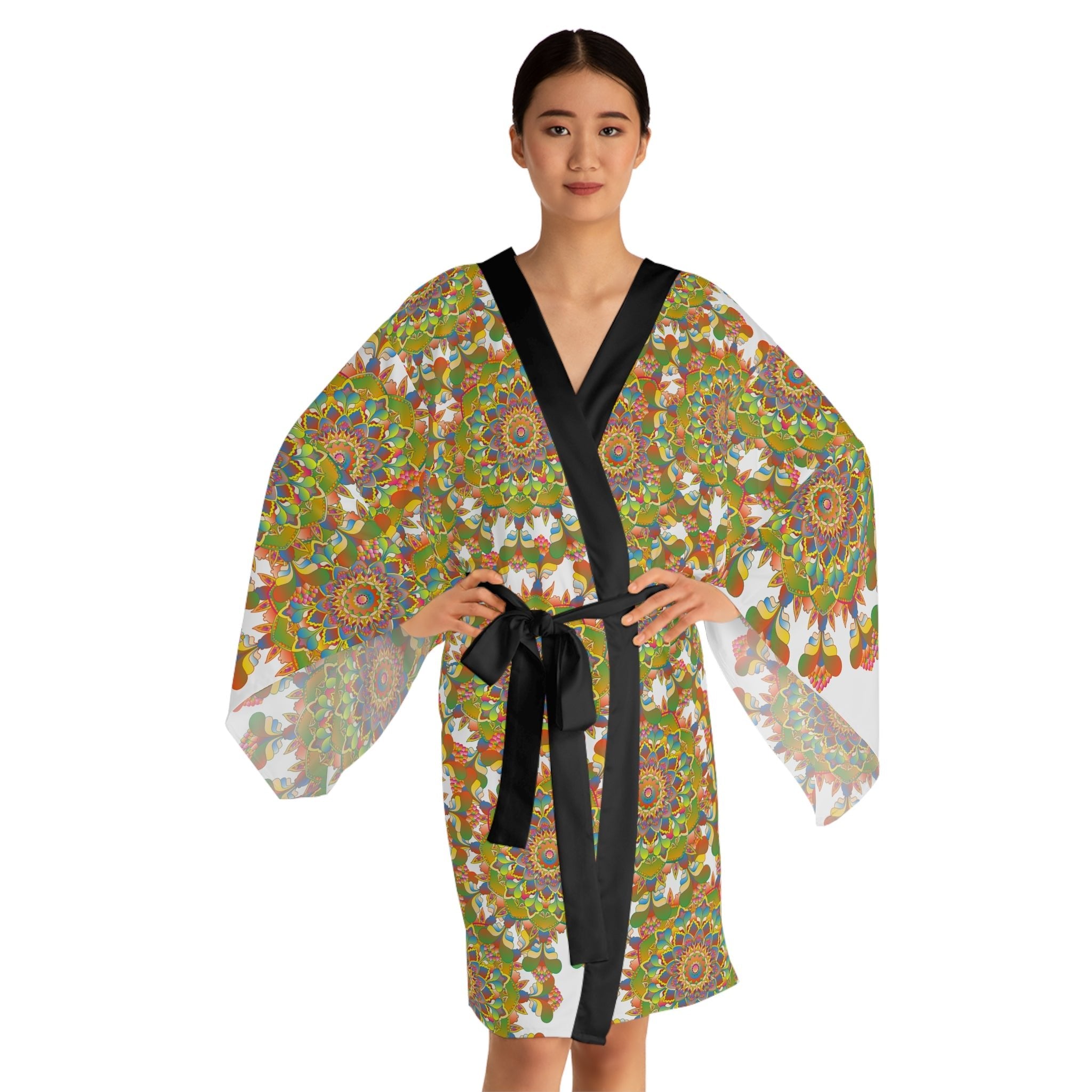 Mandala Kimono Robe - Colorful Abstract Art All Over Prints - Blululi