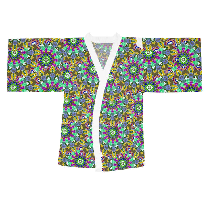 Mandala Kimono Robe - Colorful Art Silk All Over Prints - Blululi