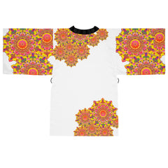 Mandala Kimono Robe - Colorful Art Silk All Over Prints - Blululi