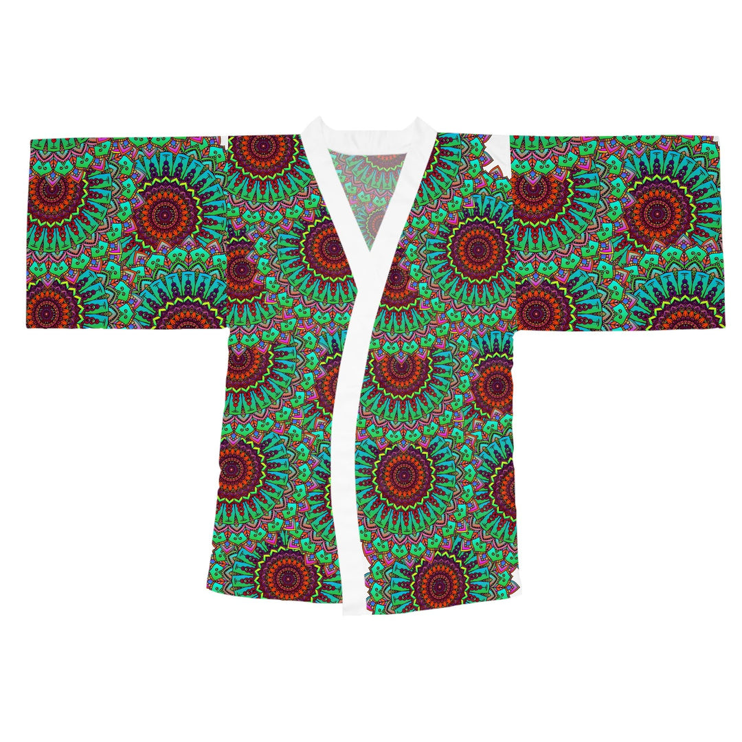 Mandala Kimono Robe - Colorful Art Silk All Over Prints - Blululi