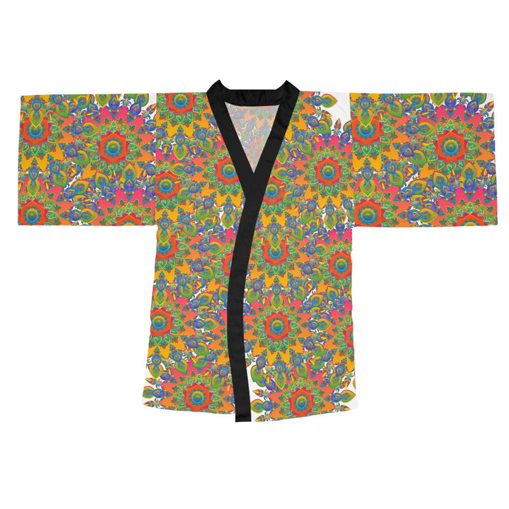 Mandala Kimono Robe - Colorful Art Silk All Over Prints - Blululi